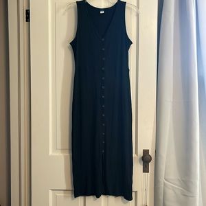 Old navy button up tank dress Medium